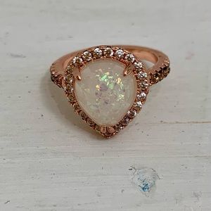 Fire Opal Rose Gold Ring